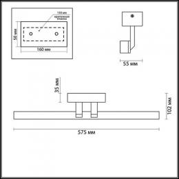Подсветка для зеркал Odeon Light Porta  - 2